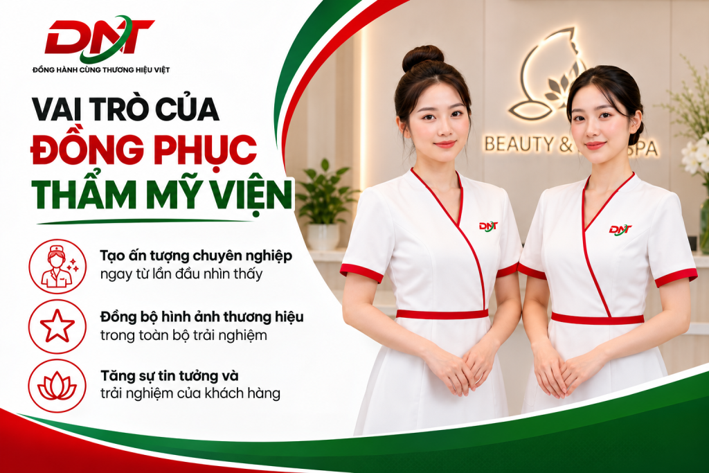 Đồng phục thẩm mỹ viện không chỉ tạo ấn tượng chuyên nghiệp ngay từ lần đầu gặp gỡ mà còn giúp đồng bộ hình ảnh thương hiệu, nâng cao sự tin tưởng và trải nghiệm của khách hàng. Một mẫu đồng phục thẩm mỹ viện đẹp, chỉn chu và phù hợp nhận diện thương hiệu sẽ góp phần xây dựng hình ảnh spa, thẩm mỹ viện chuyên nghiệp và tạo dấu ấn khác biệt trong mắt khách hàng.