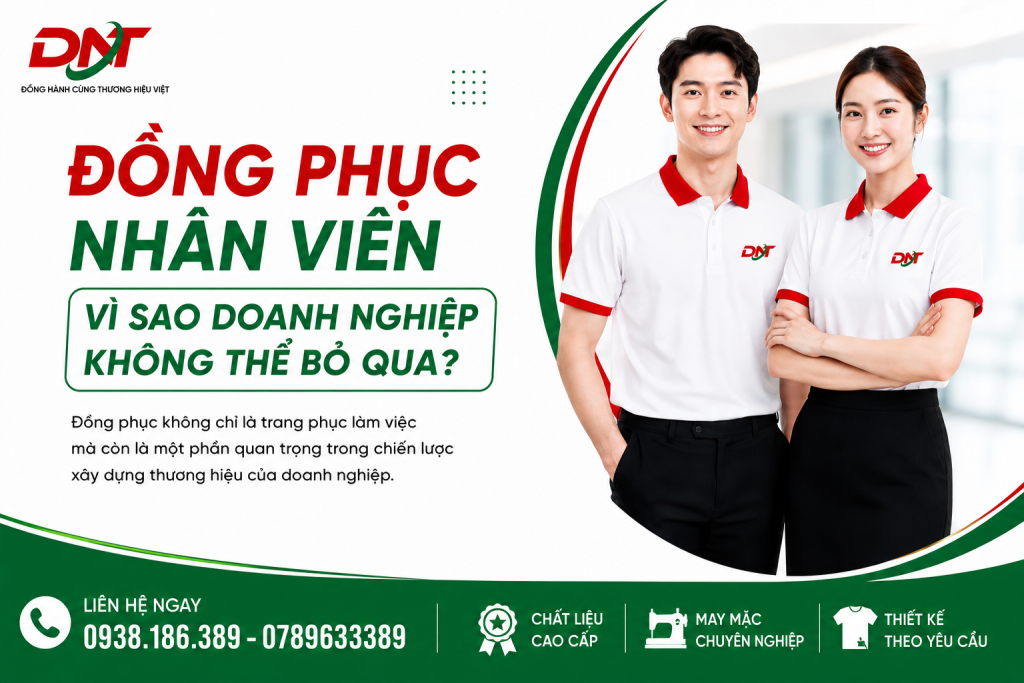 Đồng phục nhân viên không chỉ tạo nên hình ảnh chuyên nghiệp, đồng bộ mà còn là yếu tố quan trọng giúp doanh nghiệp xây dựng và nâng cao nhận diện thương hiệu. DONATex cung cấp giải pháp may đồng phục doanh nghiệp với chất liệu cao cấp, đường may chỉn chu và thiết kế theo yêu cầu, phù hợp với nhiều ngành nghề và môi trường làm việc.